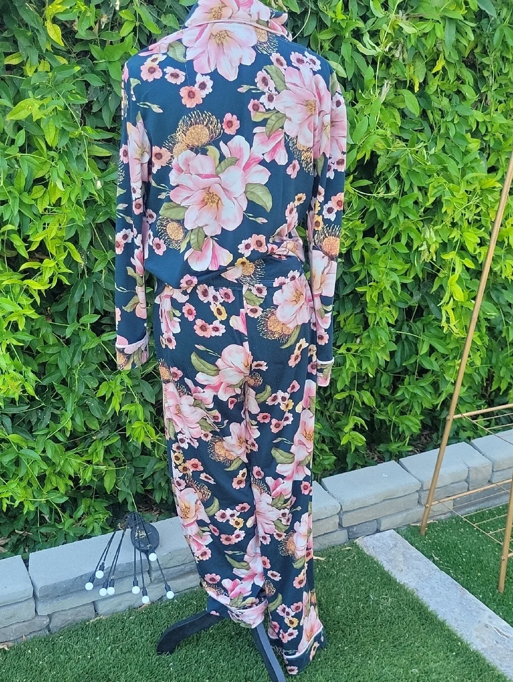 Room Service 2 Piece Floral Straight-Leg Pajama Pants Set With Pockets S
